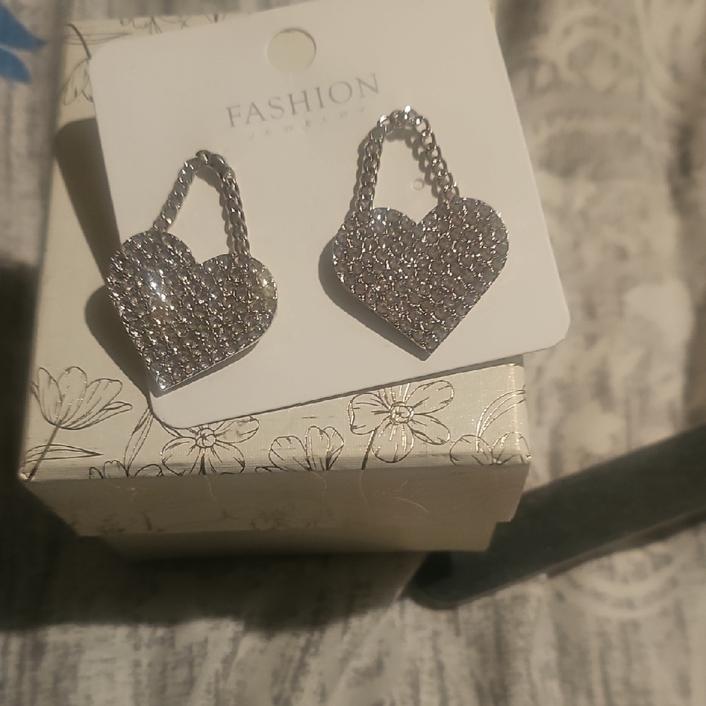 Silver Heart Earrings
